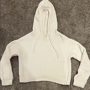 Aeropostale Cream Textured Hoodie
